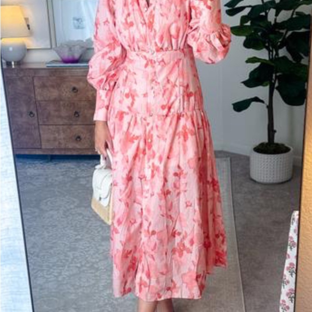 Petal & Pup Pink Floral Long Sleeve Dress